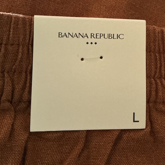 Banana Republic Women's Brown Linen Blend High Rise Shorts Large New With Tags - Picture 3 of 6
